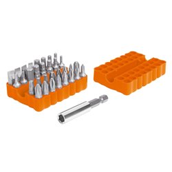 Juego 33 puntas mixtas atornillador taladro 1" Truper