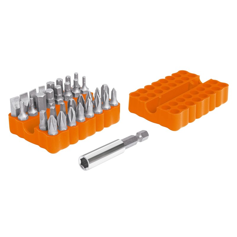 Juego 33 puntas mixtas atornillador taladro 1" Truper