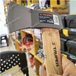 Hacha cazadora 1-1/4 lb, mango hickory 14" Truper