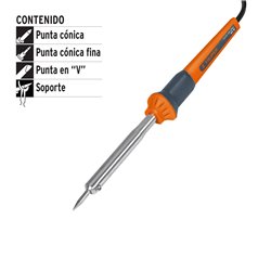 Cautín 45W tipo lápiz naranja Truper