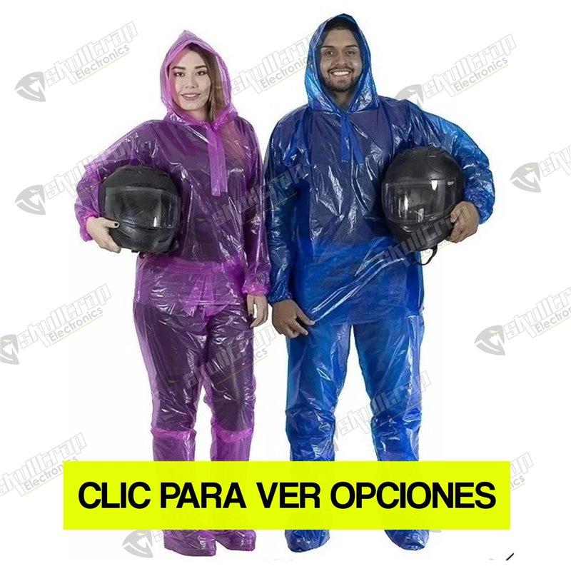 Traje Impermeable plástico para lluvia moto surtido