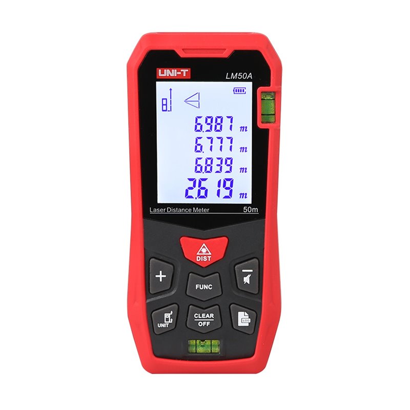 Medidor distancia láser LM50A uni-t pantalla LCD 50mts