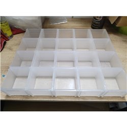 Gaveta modular abierta 10x11x11cm transparente