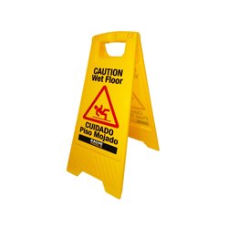 Señal De Prevención Amarillo Piso Mojado 64cm alto