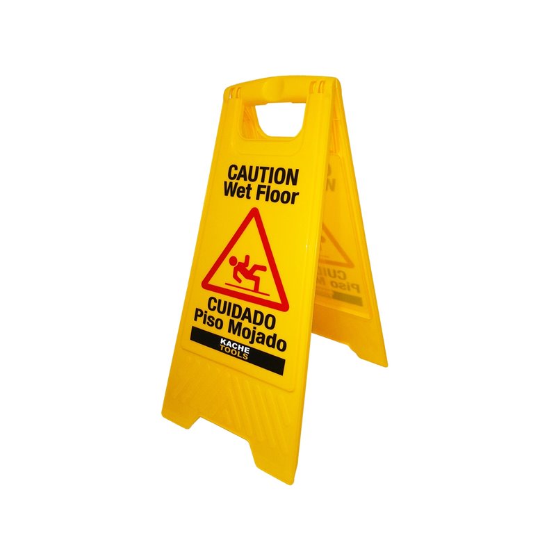 Señal De Prevención Amarillo Piso Mojado 64cm alto