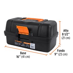 Caja herramientas 16" para pesca + 3 bandejas deslizables Truper