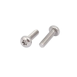 Tornillo Torx M3x12mm T10 cromado cabeza botón