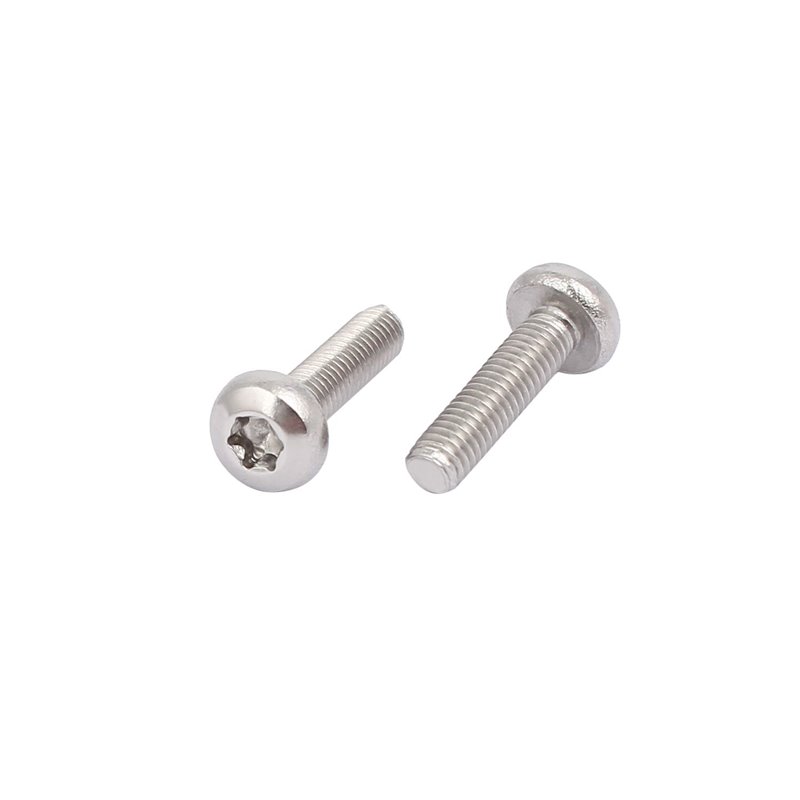 Tornillo Torx M3x12mm T10 cromado cabeza botón