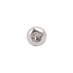 Tornillo Torx M3x12mm T10 cromado cabeza botón