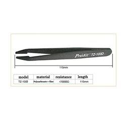 Pinza antiestática Proskit 115mm para reparación TZ-100D