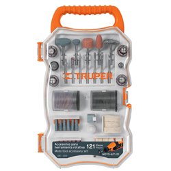 Kit 121 piezas accesorios discos lijas para mototool truper