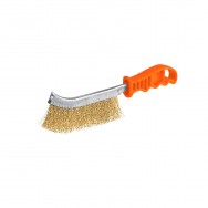 Cepillo bronce mango rojo 22cm largo
