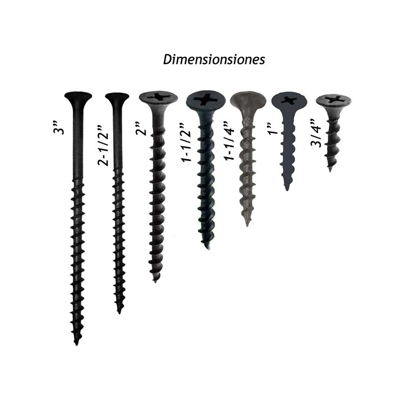 Tornillo Drywall madera varias medidas unidad