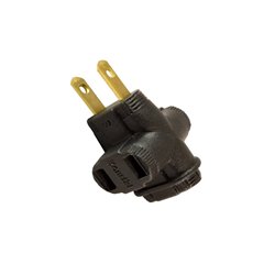 Adaptador Tee eléctrica 3 salidas oscura 15A