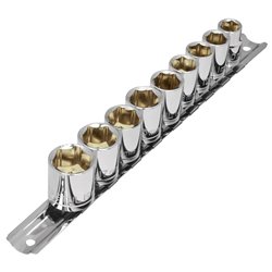 Juego de 9 copas mando 3/8" métricas Pretul