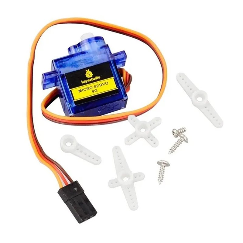 Mini servomotor giro 360° SG90 azul arduino electrónica