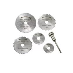 Juego de 5 discos metálicos mini sierra para mototool