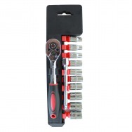 Juego De Copas X12 Piezas Ratchet Cuadrante 1/2" Chromevanadium
