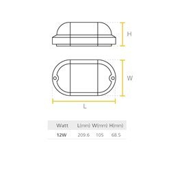 Lámpara Led Tortuga Sylvania 12W 960LM 6K