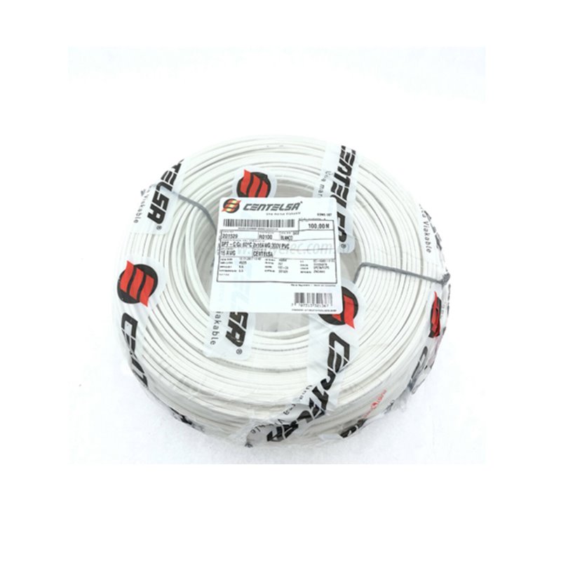 Cable Duplex 2x16 AWG blanco Centelsa certificado original por metro