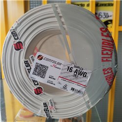 Cable Duplex 2x16 AWG blanco Centelsa certificado original por metro