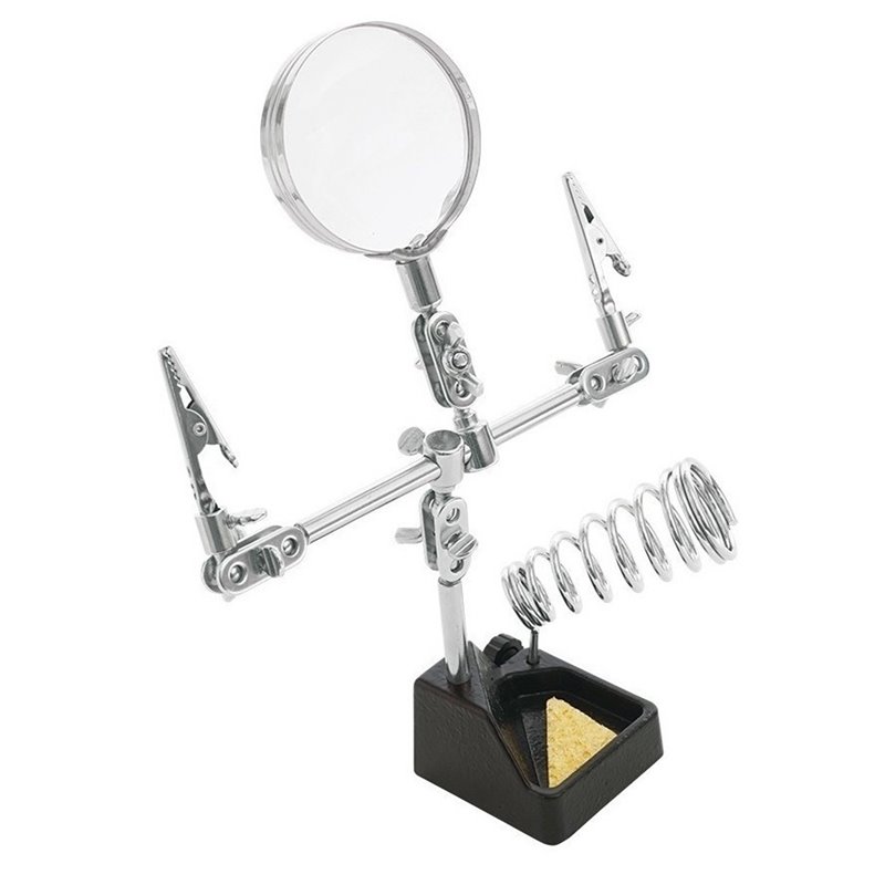Tercera mano + lupa + soporte cautín ZD-10G