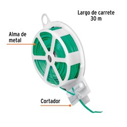Alambre dulce forrado multiusos rollo 30 metros Truper
