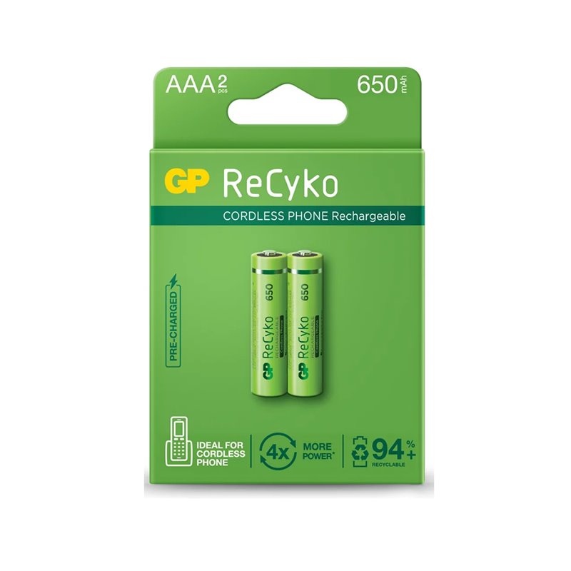 Par pilas GP AAA recargables 1.2V 650mAh originales