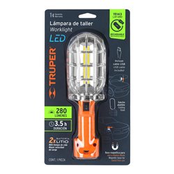 Lámpara linterna LED 280 lumens para taller Truper recargable