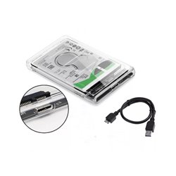 Caja Externa Case Disco Duro Sata 2.5 Usb 3.0 Transparente