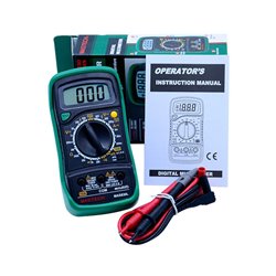 Multimetro Digital DT830L encauchetado + Batería + Puntas