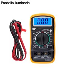 Multimetro Digital DT830L encauchetado + Batería + Puntas