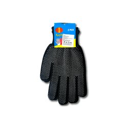 Par guantes negro punteado sencillo delgado