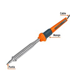 Cautín Truper 100W trabajo pesado profesional + 2 puntas intercambiables