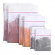 Set x6 bolsas malla fina para lavar ropa delicada lavadora