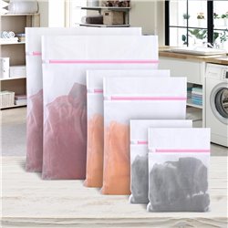 Set x6 bolsas malla fina para lavar ropa delicada lavadora