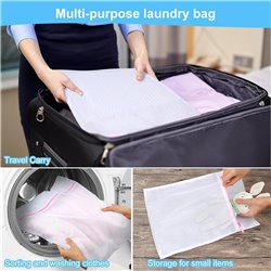Set x6 bolsas malla fina para lavar ropa delicada lavadora