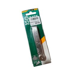 Calibrador de galgas válvulas SATA original 32 hojas 0.02 a 1mm 4"