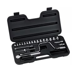 Juego de copas Stanley original 6-22mm cuadrante 3/8" 23 piezas + caja