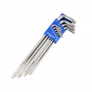 Set x9 llaves torx Henglida T10 a la T50 cabeza doble en L