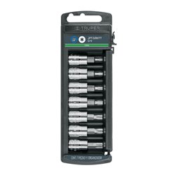 Juego de 7 dados copas Truper punta Torx cuadrante 3/8"