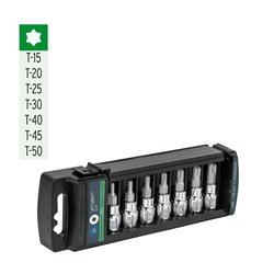 Juego de 7 dados copas Truper punta Torx cuadrante 3/8"
