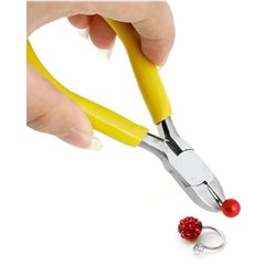 Kit 5 pinzas alicates para electrónica/bisutería 4.5" amarillo