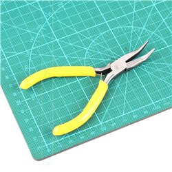 Kit 5 pinzas alicates para electrónica/bisutería 4.5" amarillo