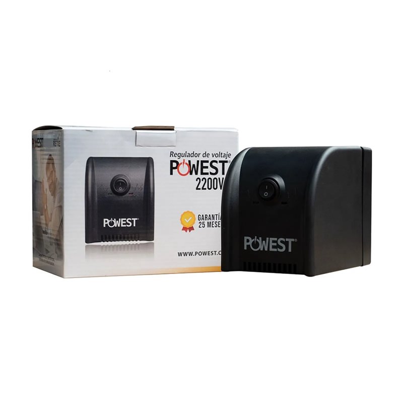 Regulador de voltaje powest AVR 2200VA 8 salidas
