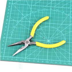 Kit 5 pinzas alicates para electrónica/bisutería 4.5" amarillo