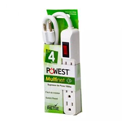 Multitoma Powest supresor de picos 4 puestos 1800W