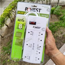 Multitoma Powest supresor de picos 8 puestos 1800W