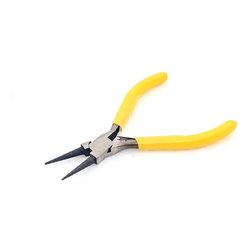 Kit 5 pinzas alicates para electrónica/bisutería 4.5" amarillo