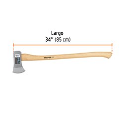 Hacha cazadora 3-1/2 Lb mango Hickory 34" Truper